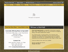 Tablet Screenshot of parkfallsapts.com